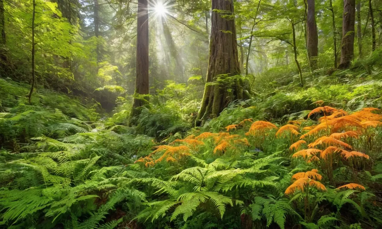 Bosque vibrante lleno de vida y belleza