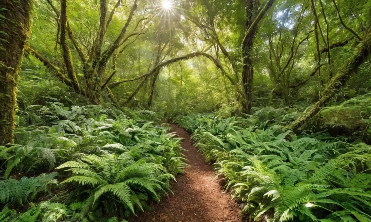 Selva vibrante con luz, sombras y vida
