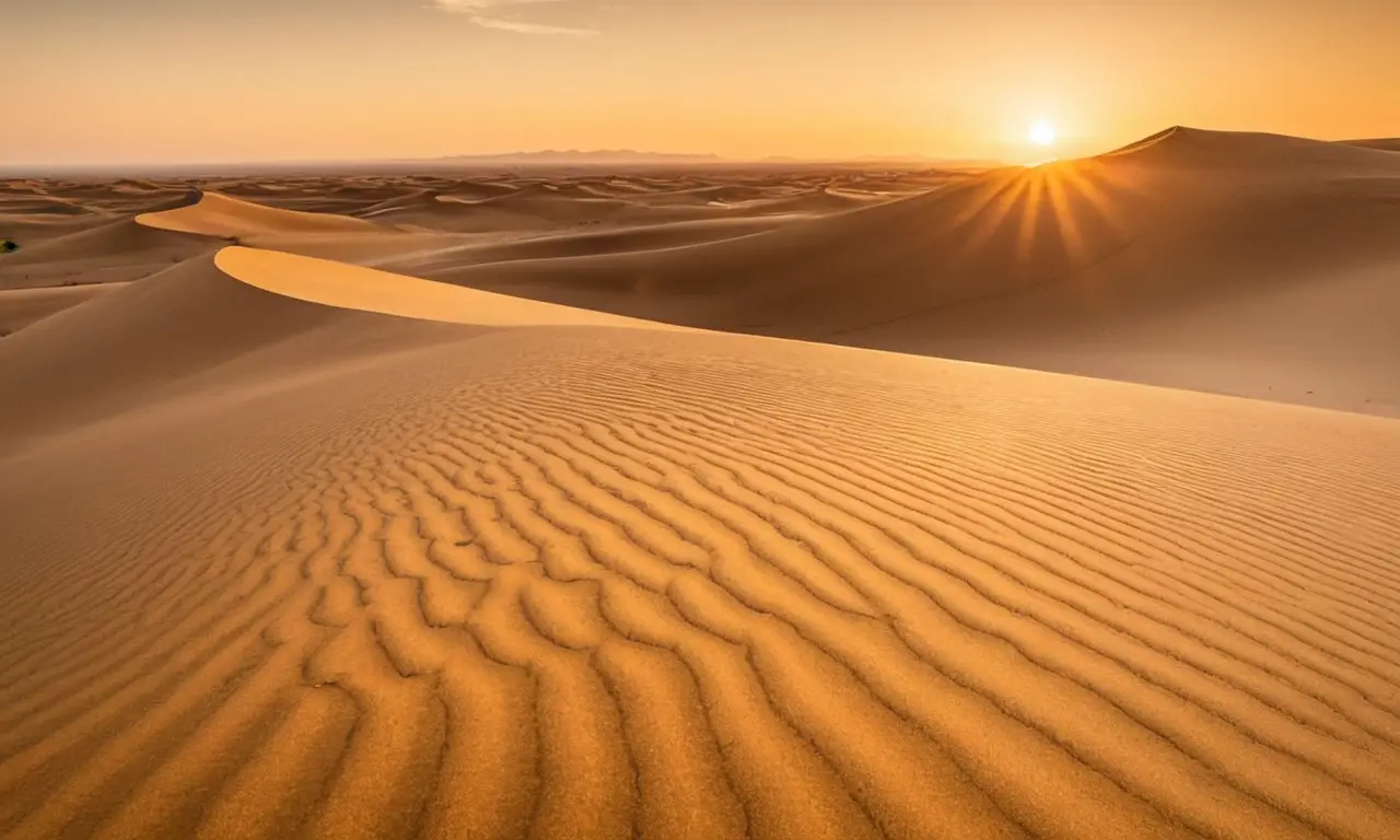 Dunas doradas bajo un cielo azul