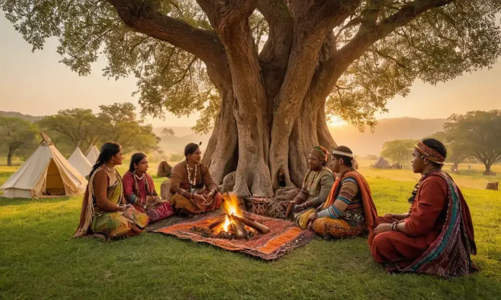 Paisaje vibrante de comunidad y tradición cultural