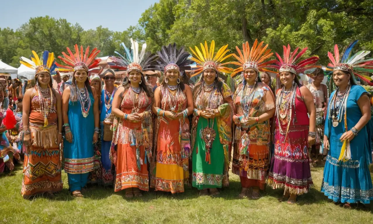 Celebración cultural vibrante al aire libre