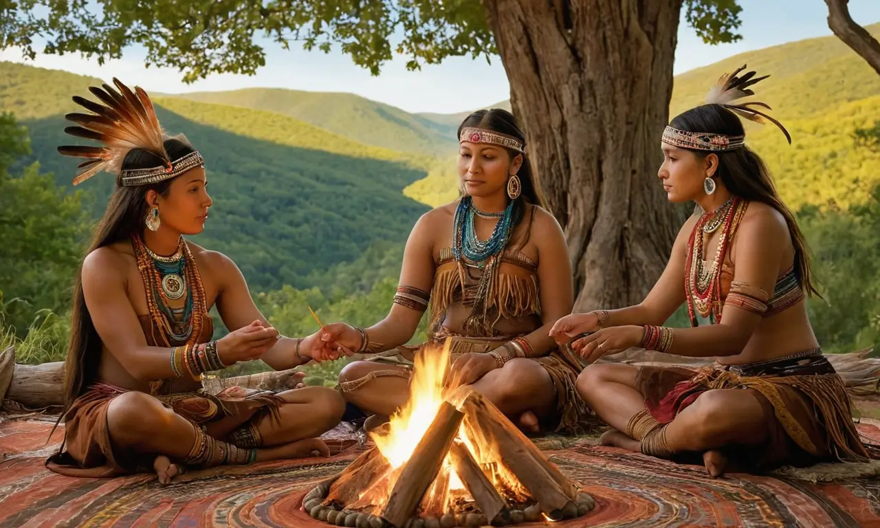 Escena vibrante de una ceremonia indígena