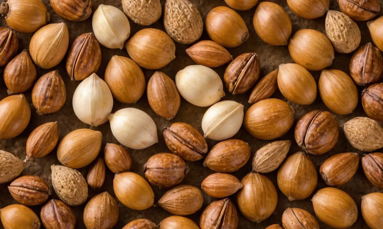 Nuez de macadamia en entorno natural vibrante