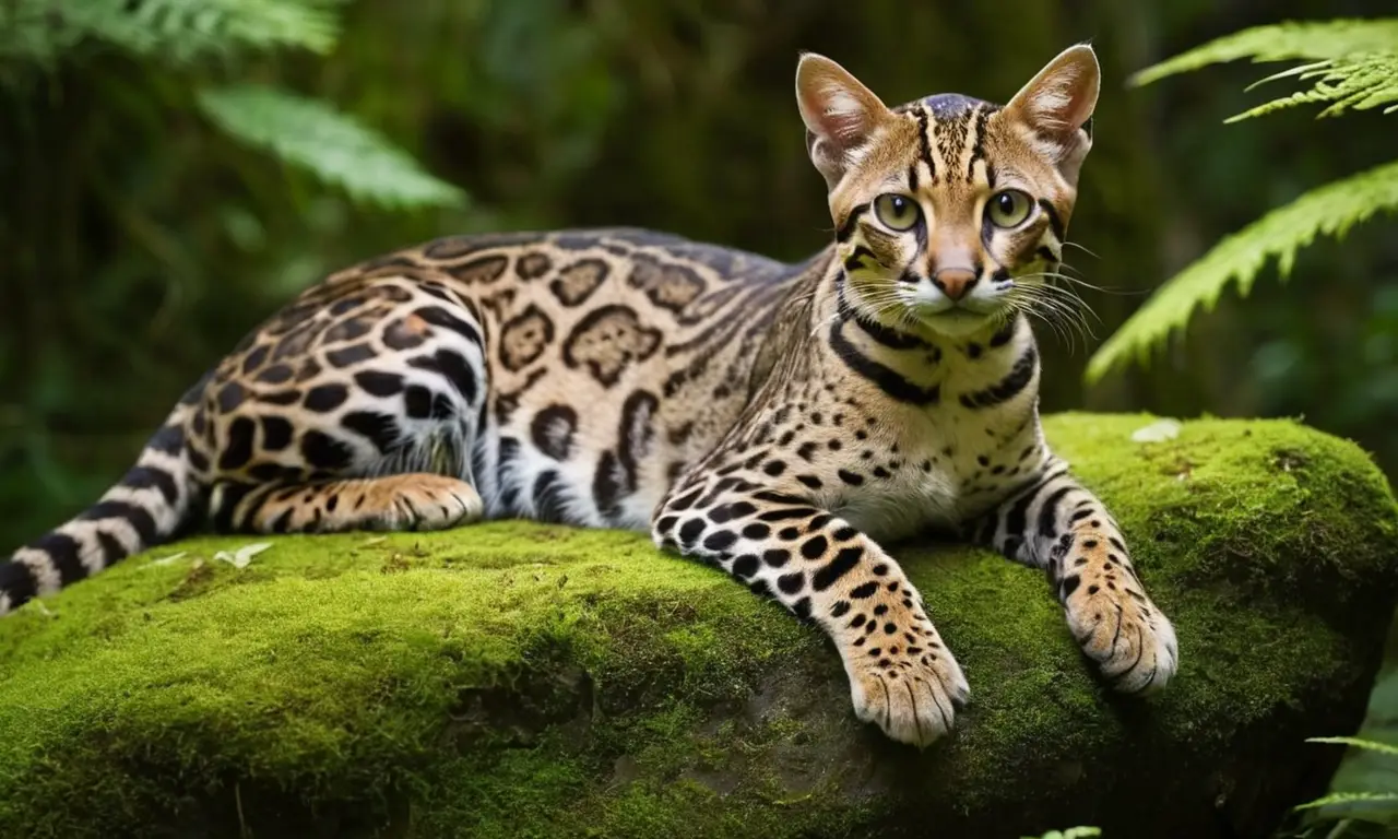 Ocelote en la selva, belleza y vulnerabilidad
