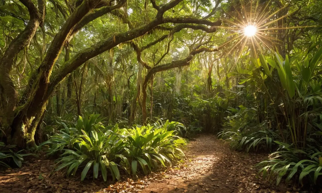 Selva tropical vibrante con fauna y cultura