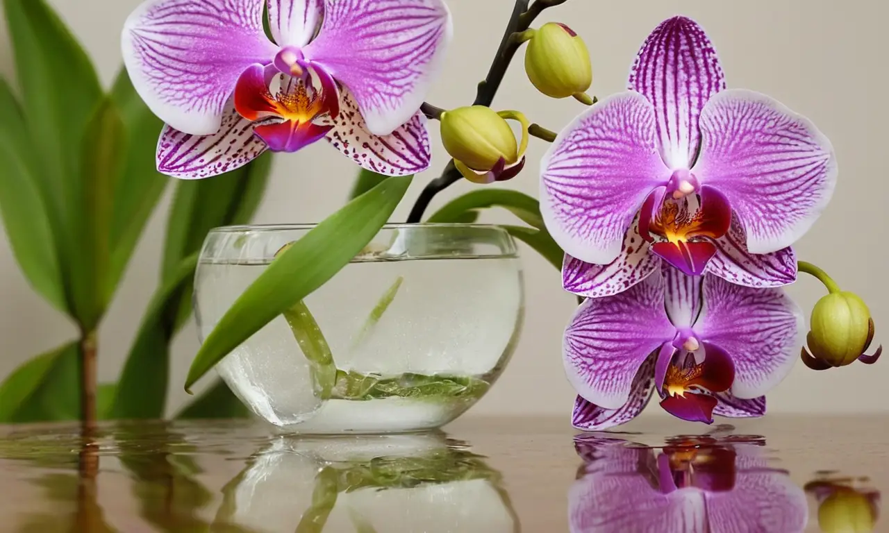 Orquídeas vibrantes en un entorno sereno