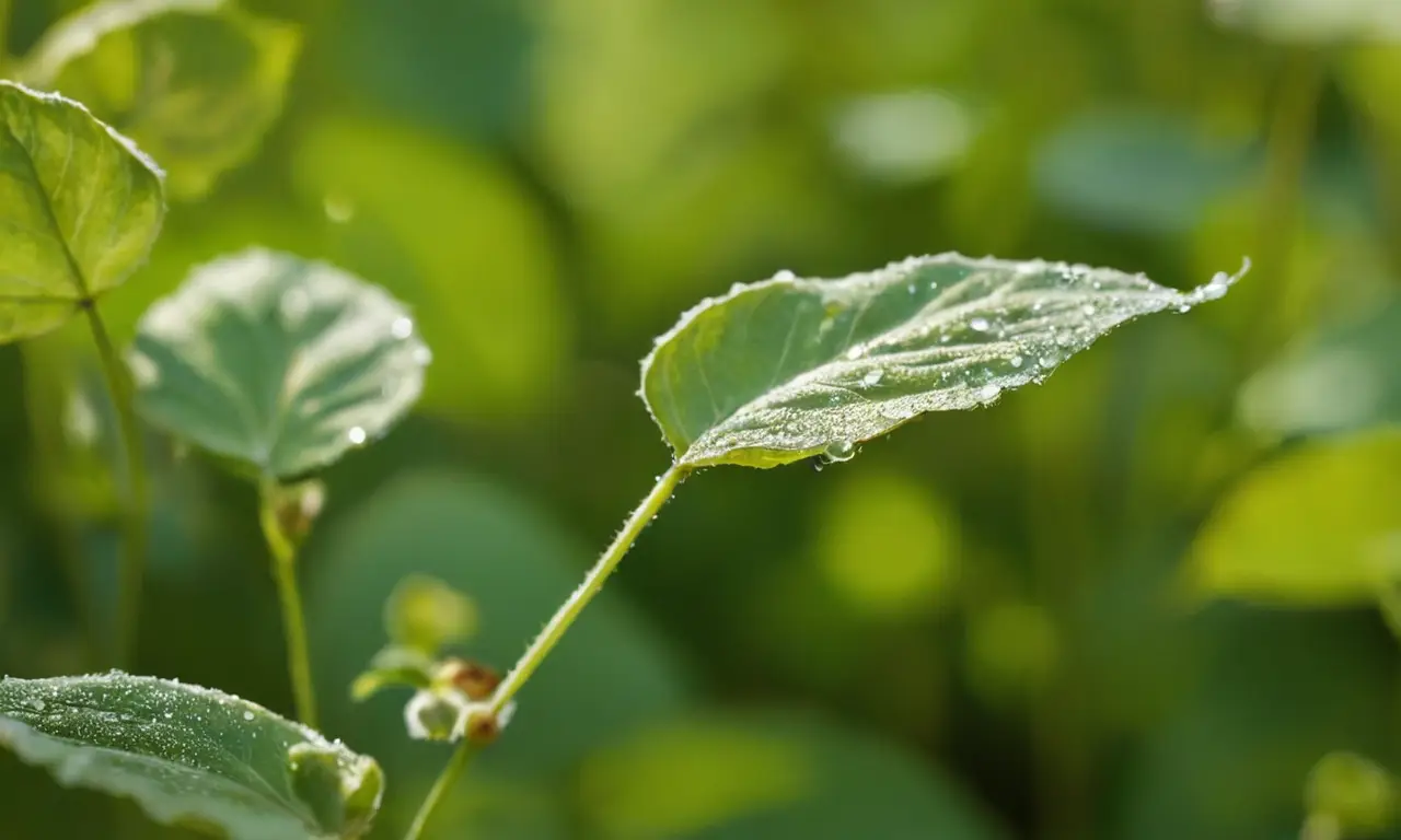 Hojas de algodón vibrantes y afectadas por plagas