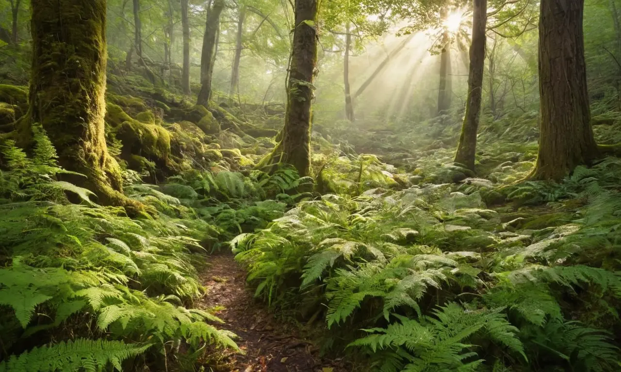 Bosque antiguo lleno de vida y detalles