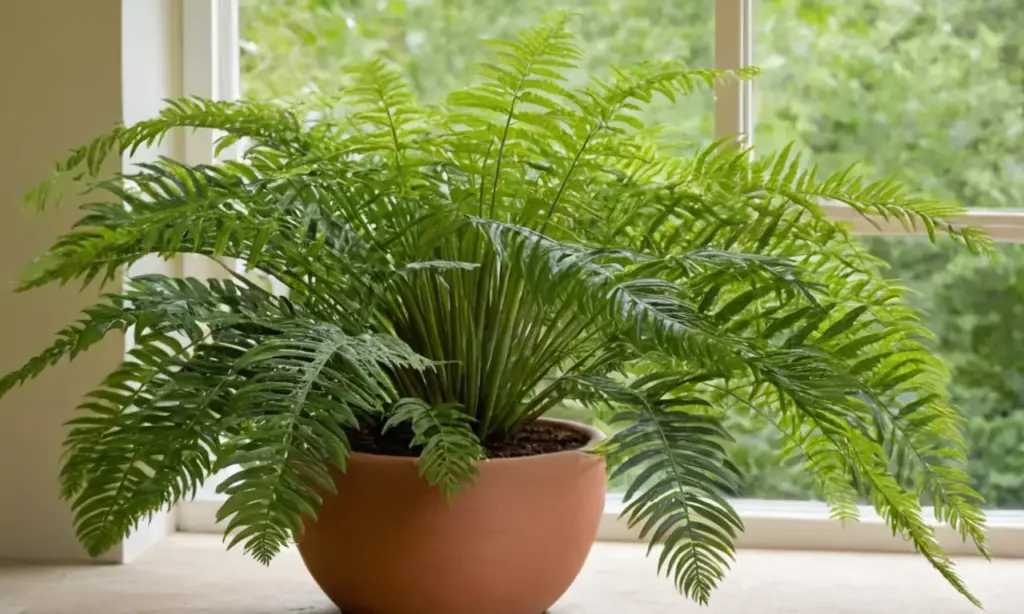 Plantas verdes brillantes en ambiente sereno