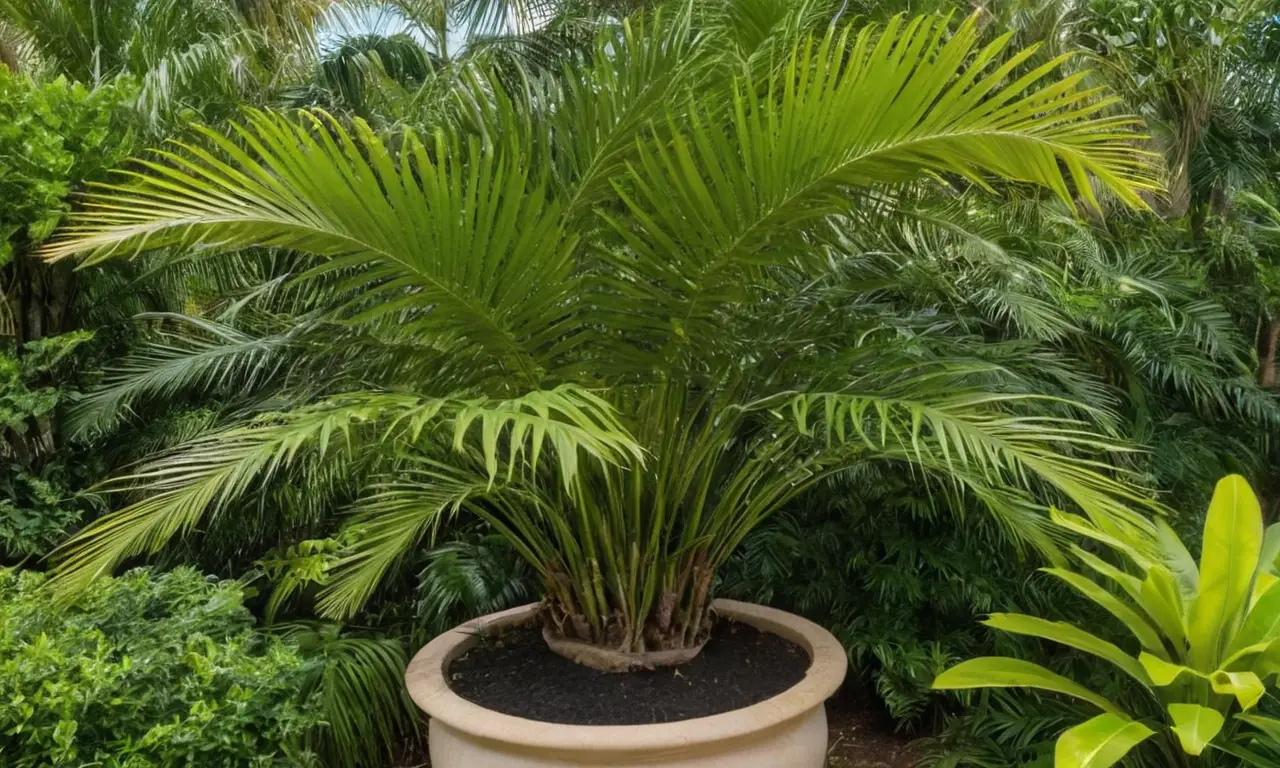 Palmera Areca crea ambiente tranquilo y sereno