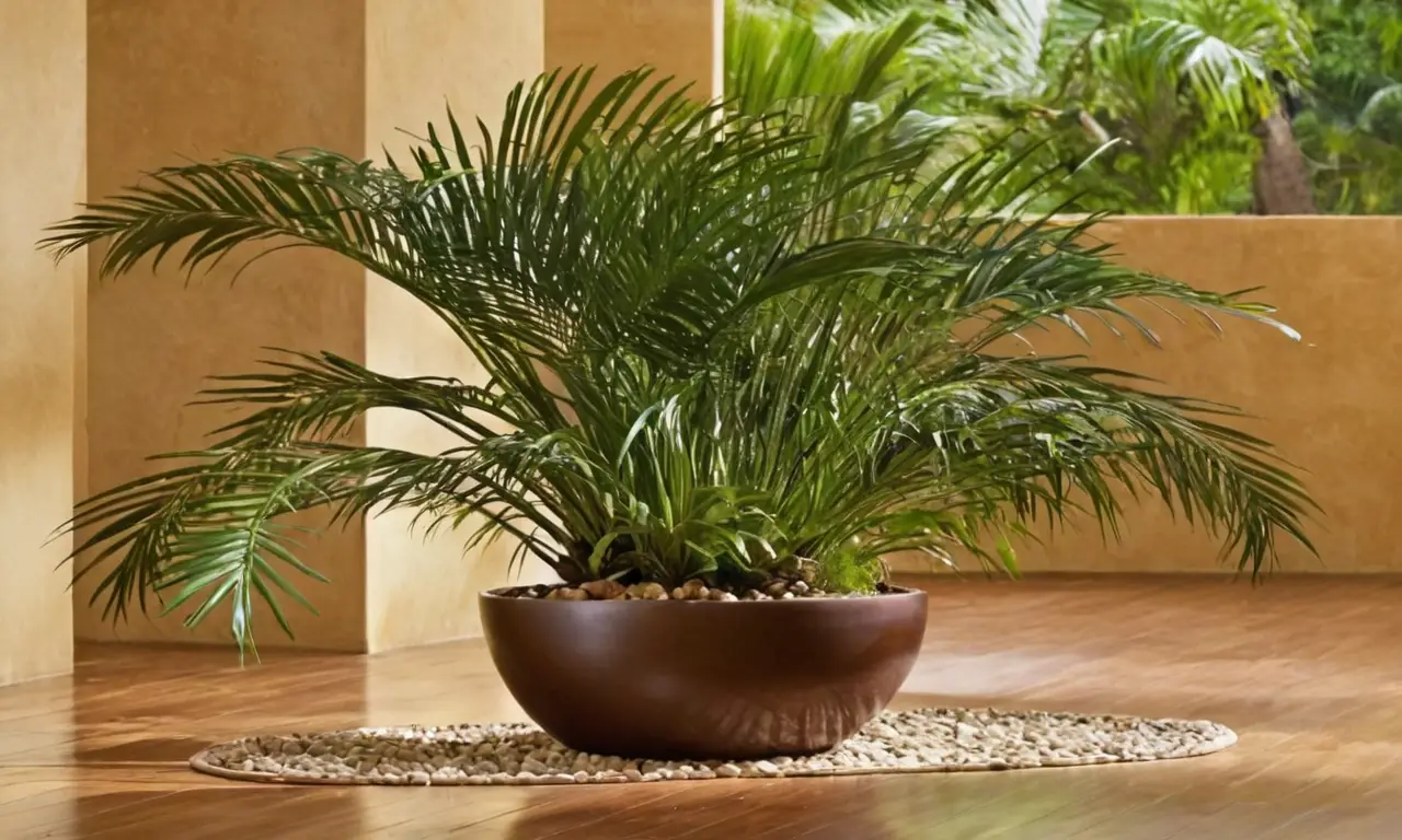Palmas Areca crean ambiente tropical acogedor