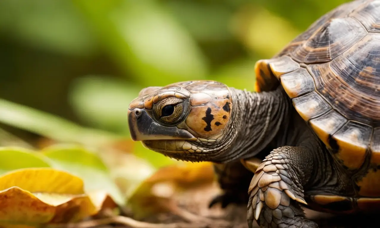 Tortuga detallada en un entorno sereno