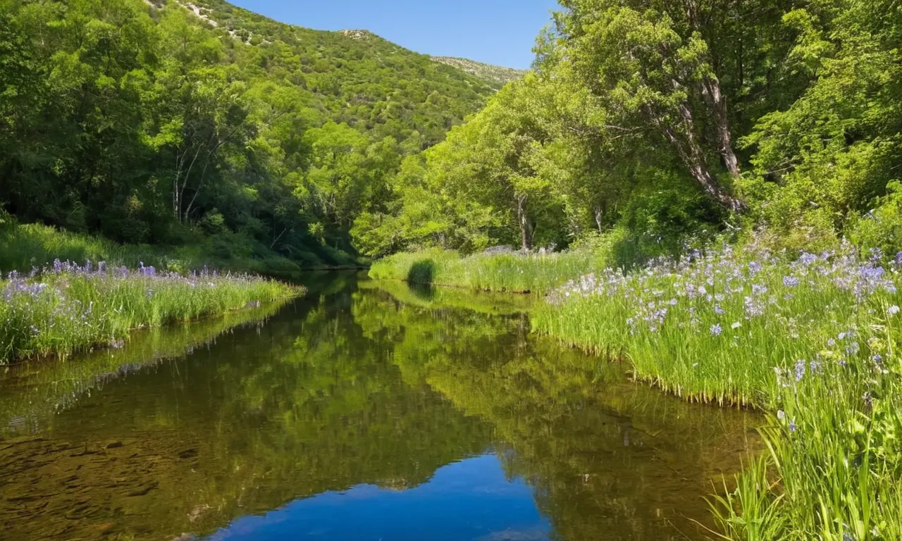 Río serpenteante en un paisaje sereno