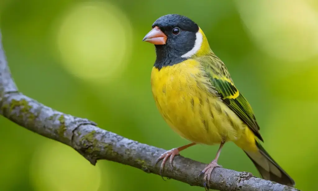 Pájaro vibrante en un bosque iluminado