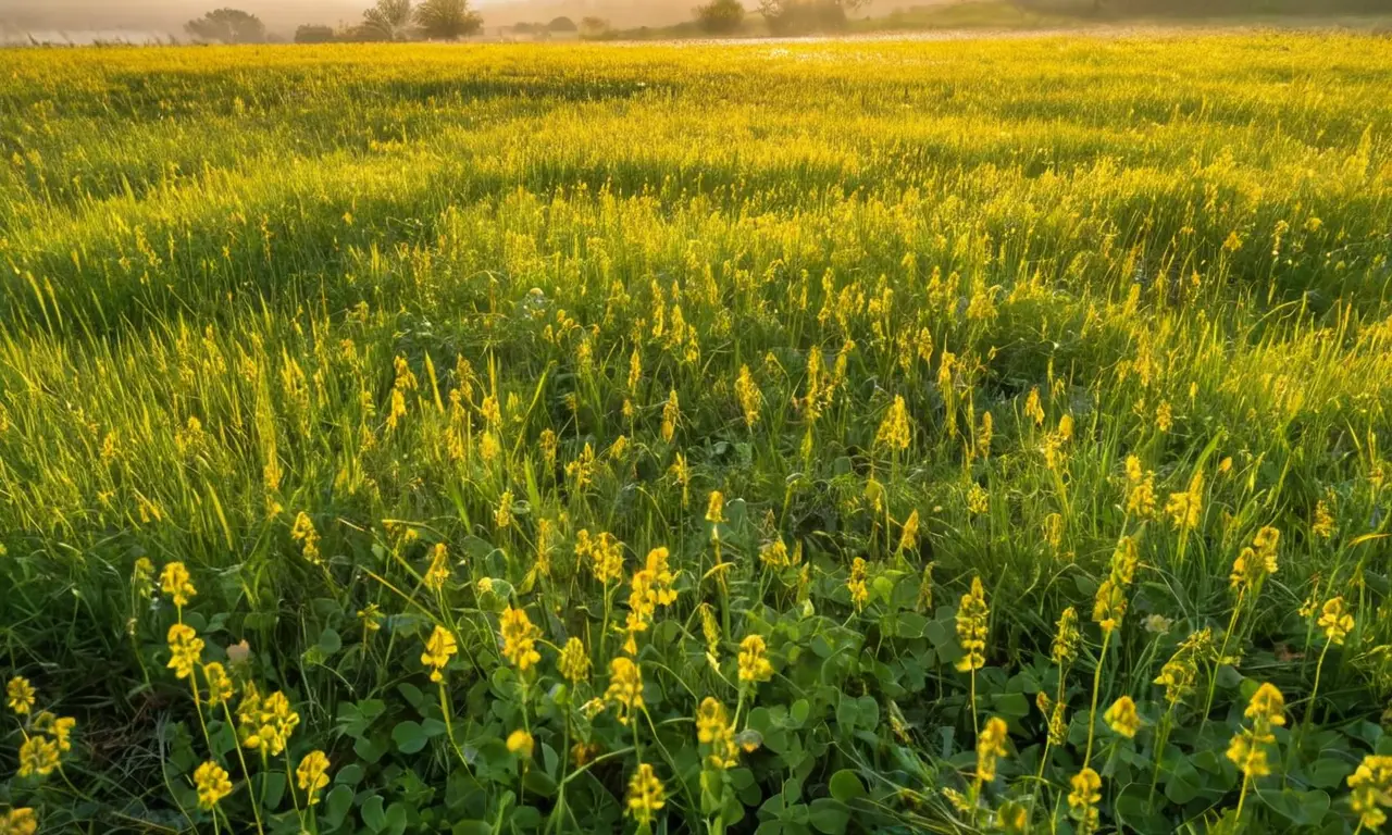 Campo vibrante con contrastes de color
