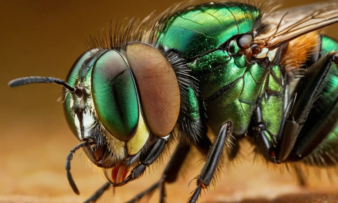 Ojos de mosca brillantes y detallados