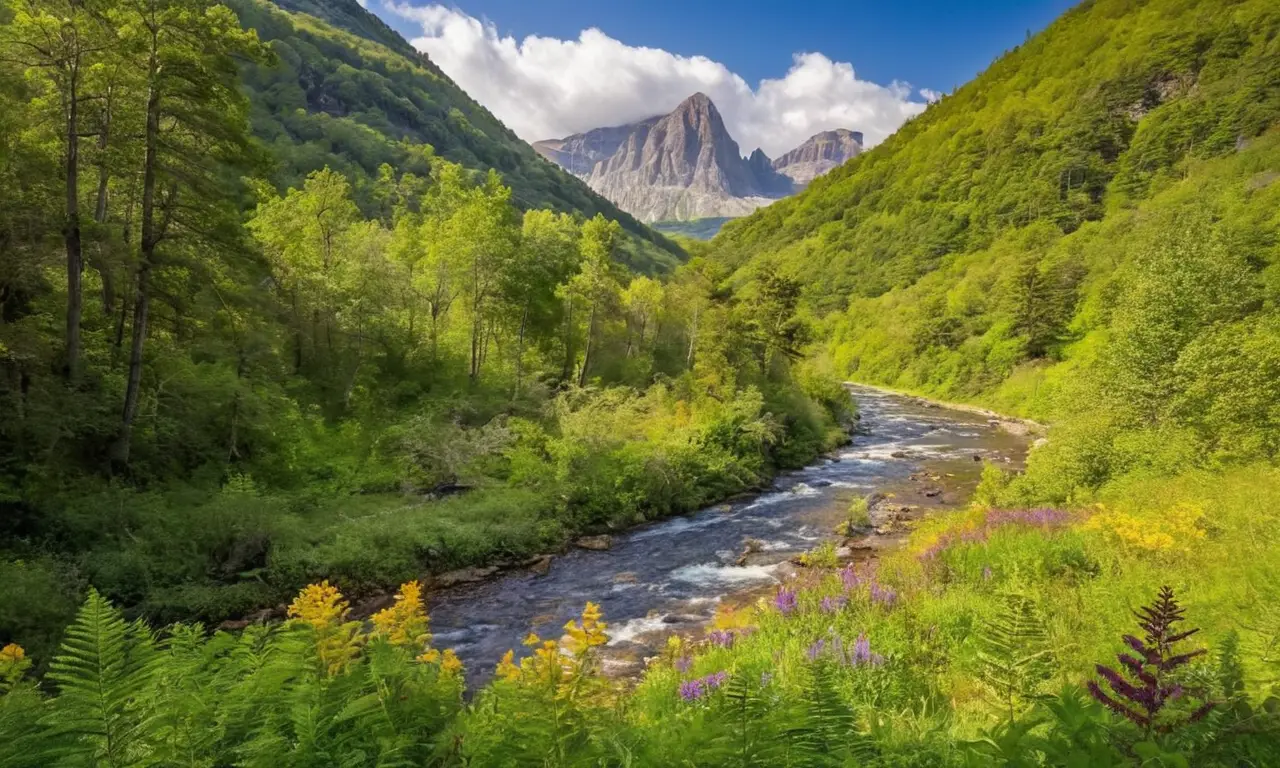 Naturaleza vibrante y serena en armonía