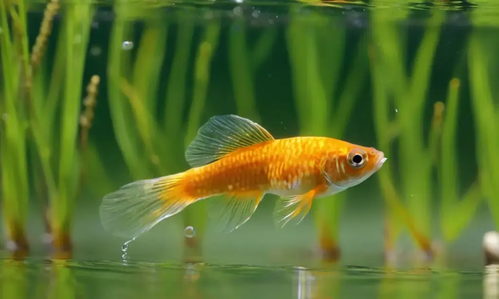 Pez pequeño brilla entre aguas cristalinas