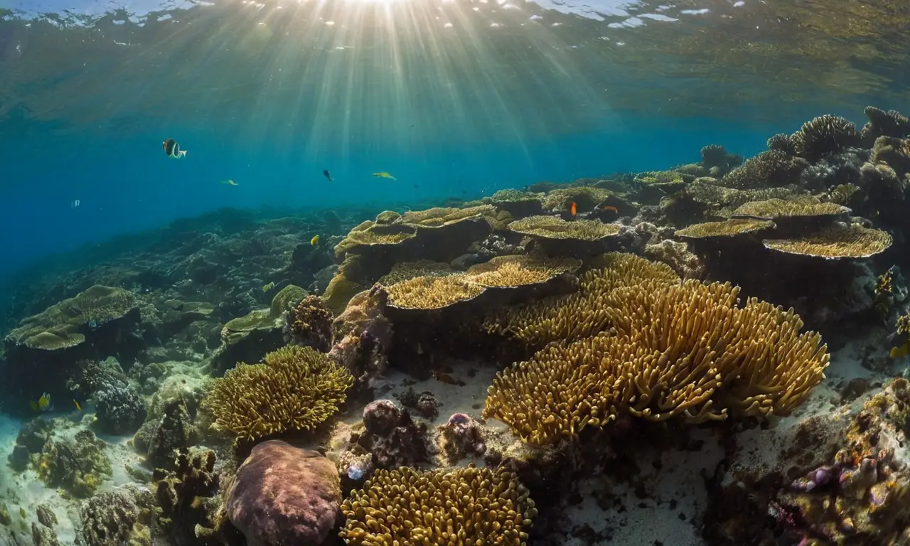 Océano vibrante, vida y contaminación conviviendo