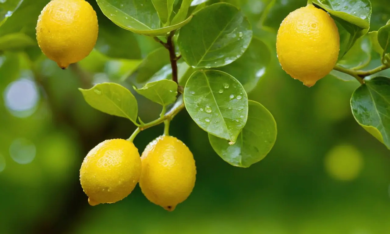 Limonero vibrante con hojas y frutos imperfectos