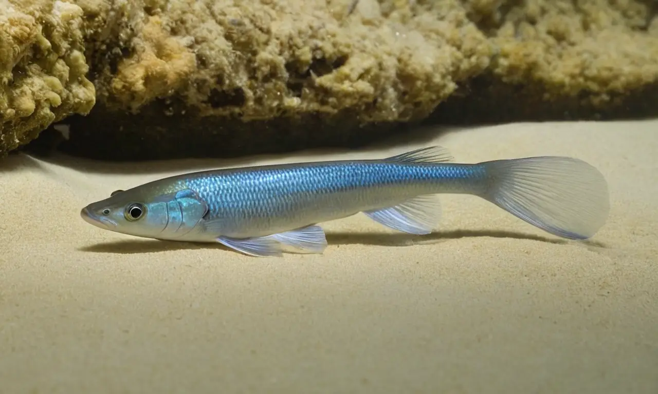 Catfish nadan en aguas iluminadas y vibrantes