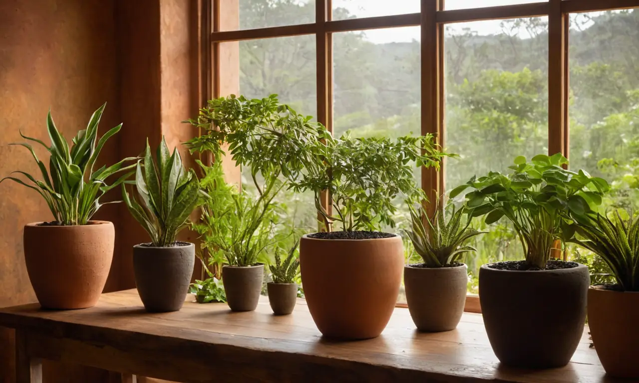 Ambiente luminoso con variada vegetación y texturas