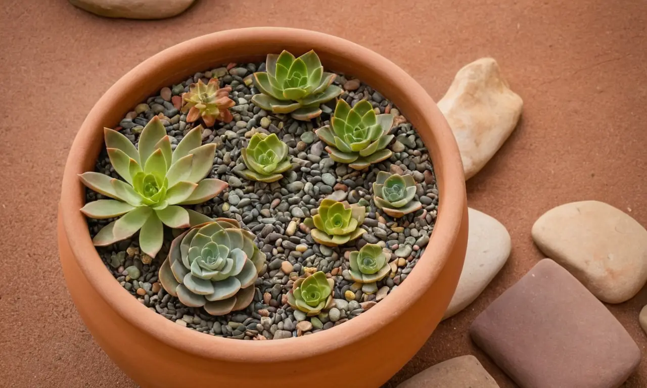 Lithops en maceta terracota, un oasis desértico
