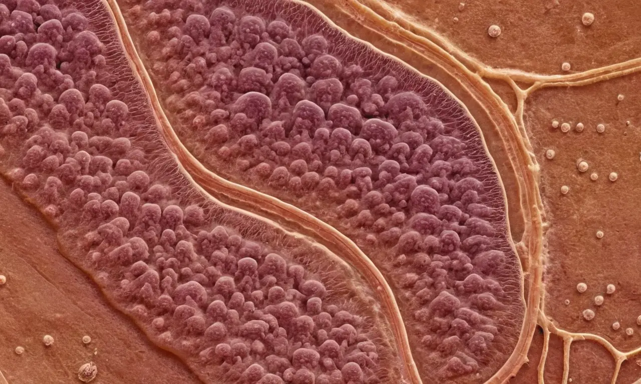 Detalles microscópicos de estructuras de pili bacterianos