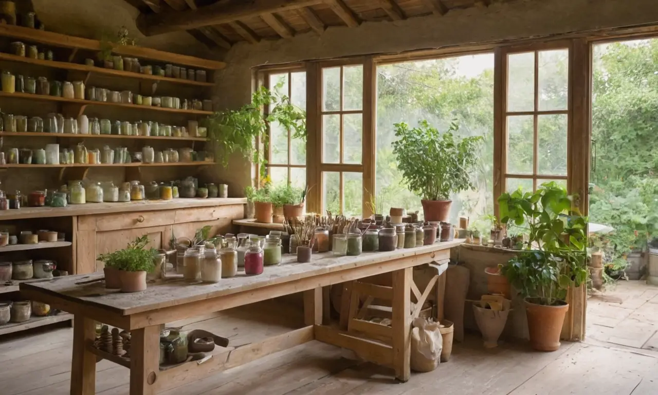 Estudio acogedor lleno de luz natural