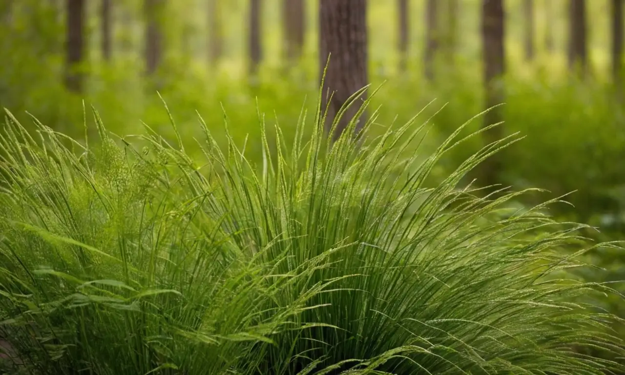 Entorno botánico sereno y vibrante en Equisetum