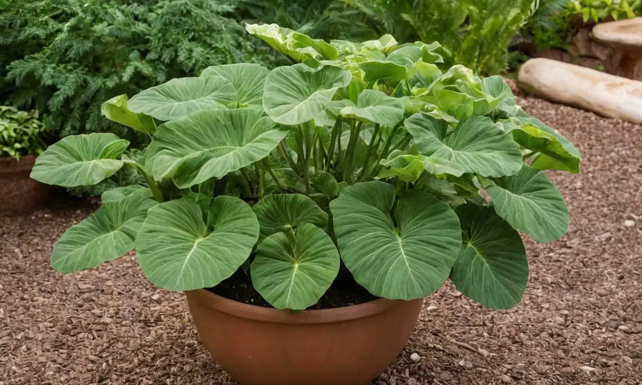 Planta Elefante rodeada de verdor y luz