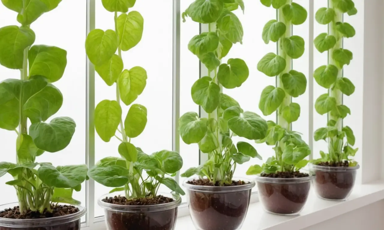 Jardín hidropónico vibrante y lleno de vida