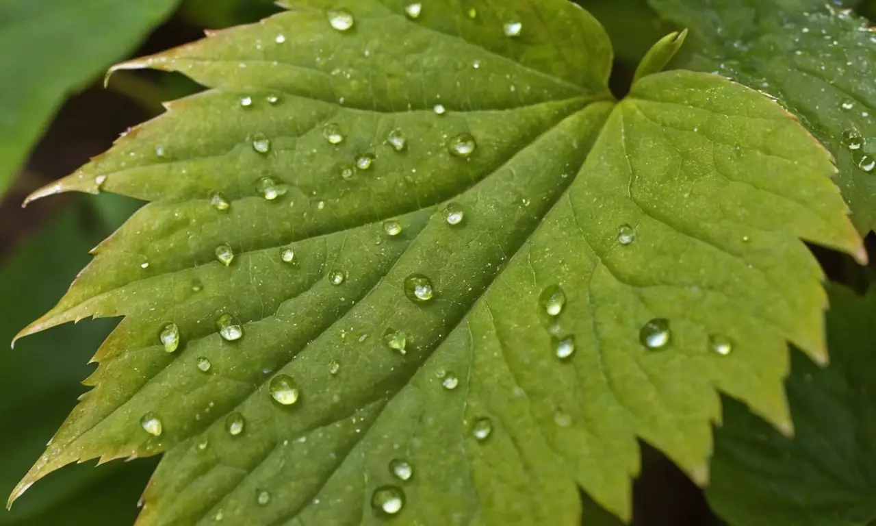 Plantas vibrantes con luz y texturas diversas