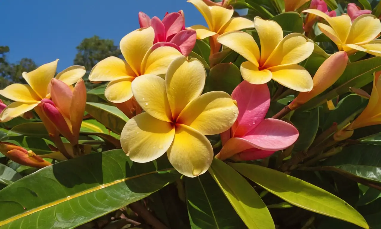 Jardín soleado con flores vibrantes y serenidad