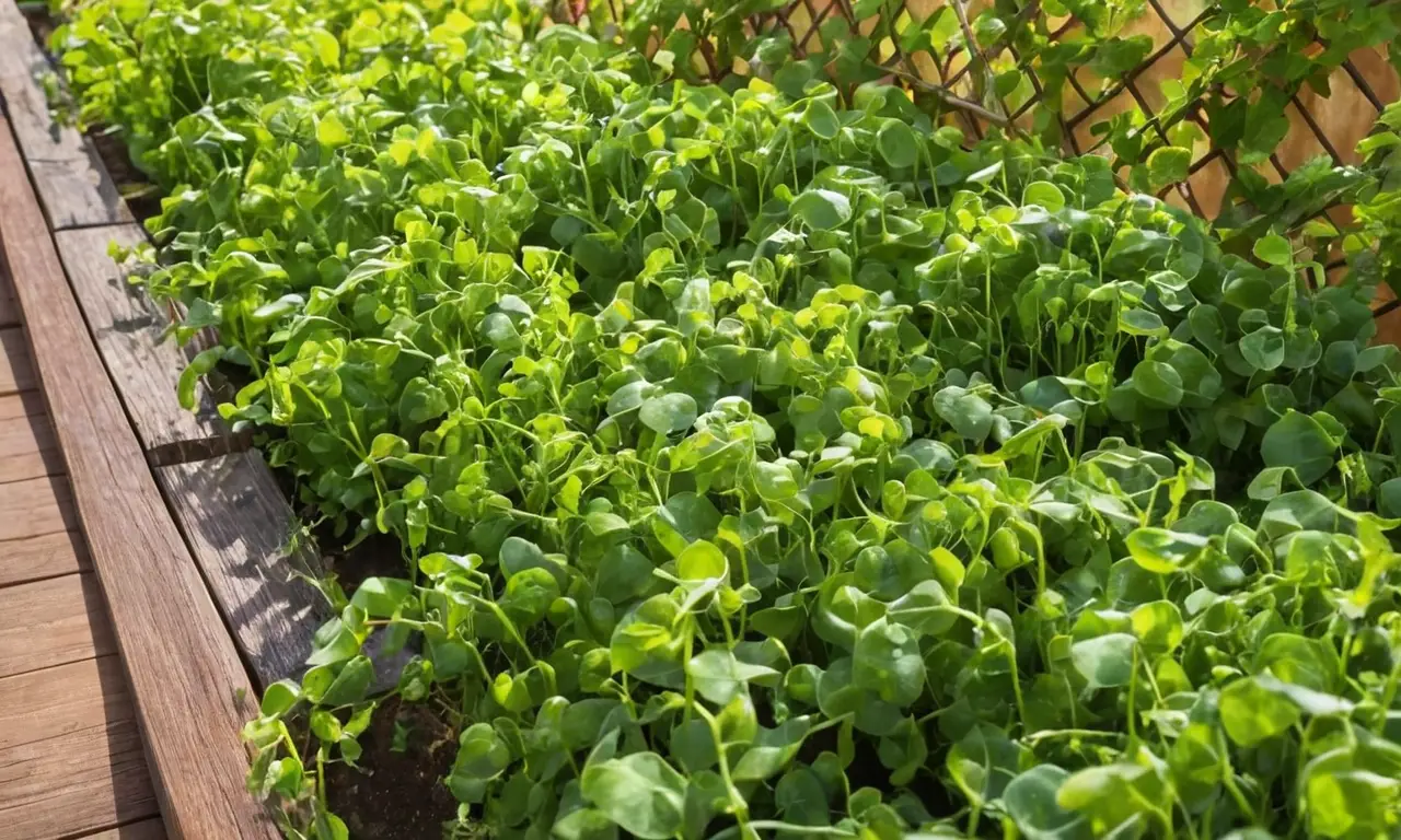 Jardín vibrante con plantas y vida