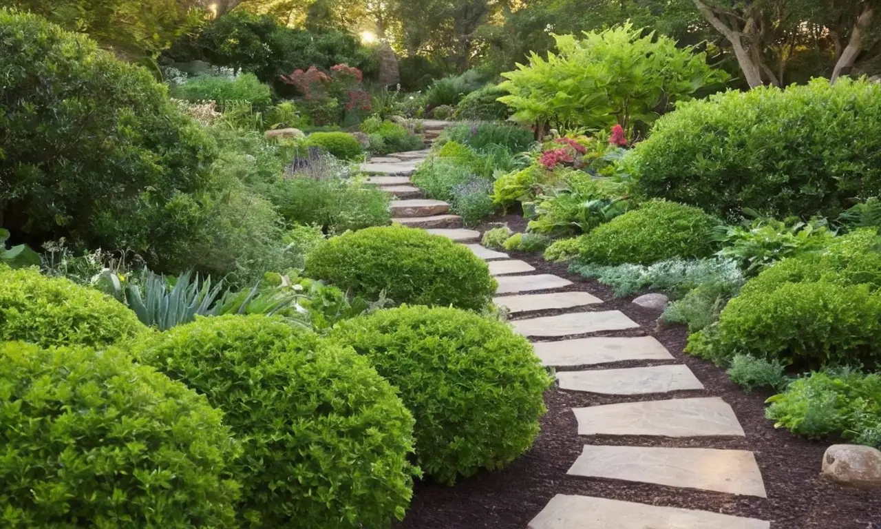 Jardín armonioso y vibrante, lleno de vida