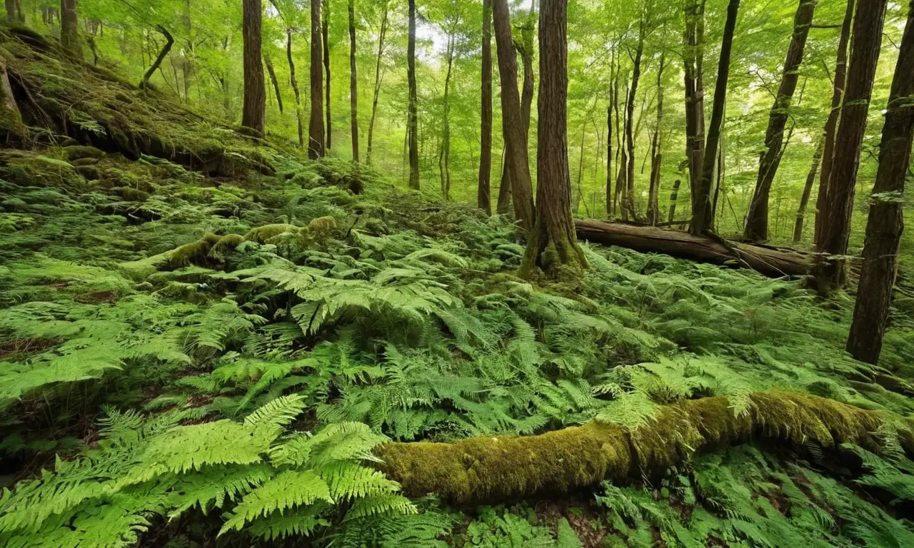 Bosque vibrante y tranquilo lleno de vida