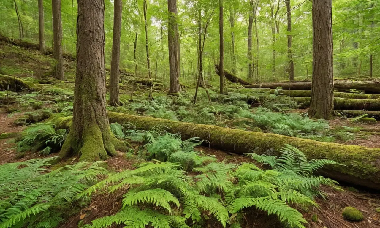 Bosque denso y vibrante lleno de vida