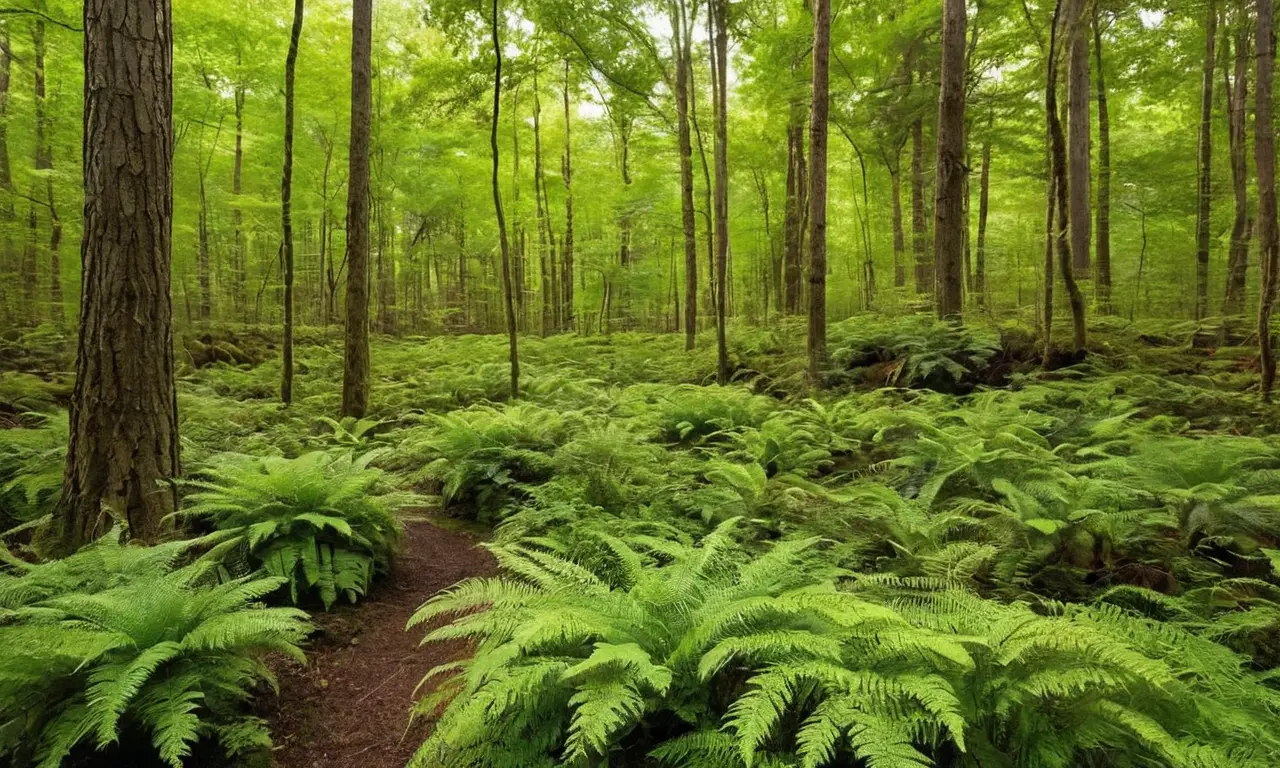Un vibrante y sereno bosque lleno de vida
