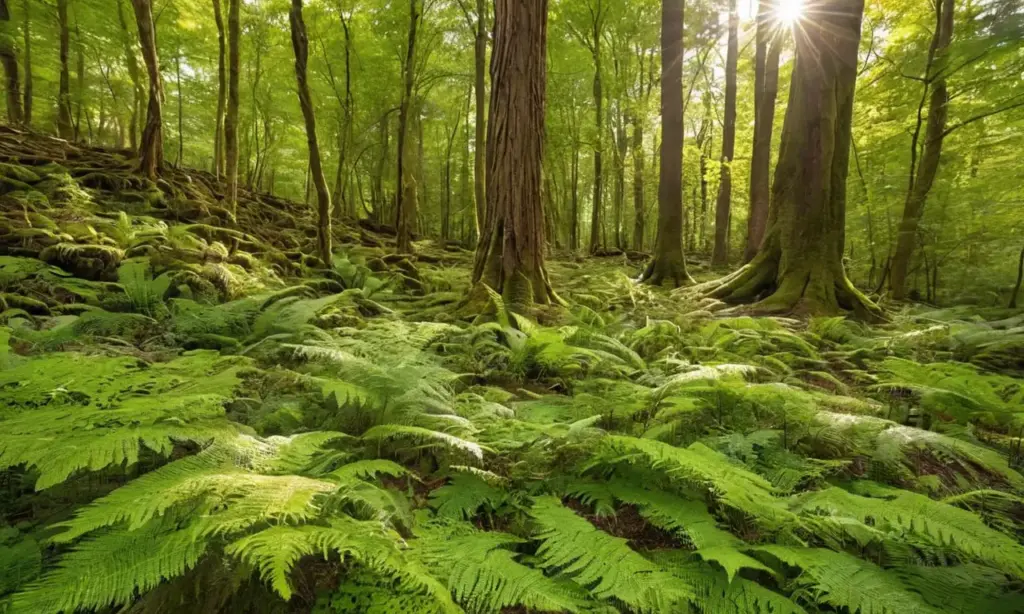 Bosque verde vibrante