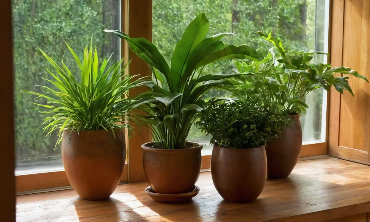 Ambiente sereno con plantas vibrantes y cuidadas