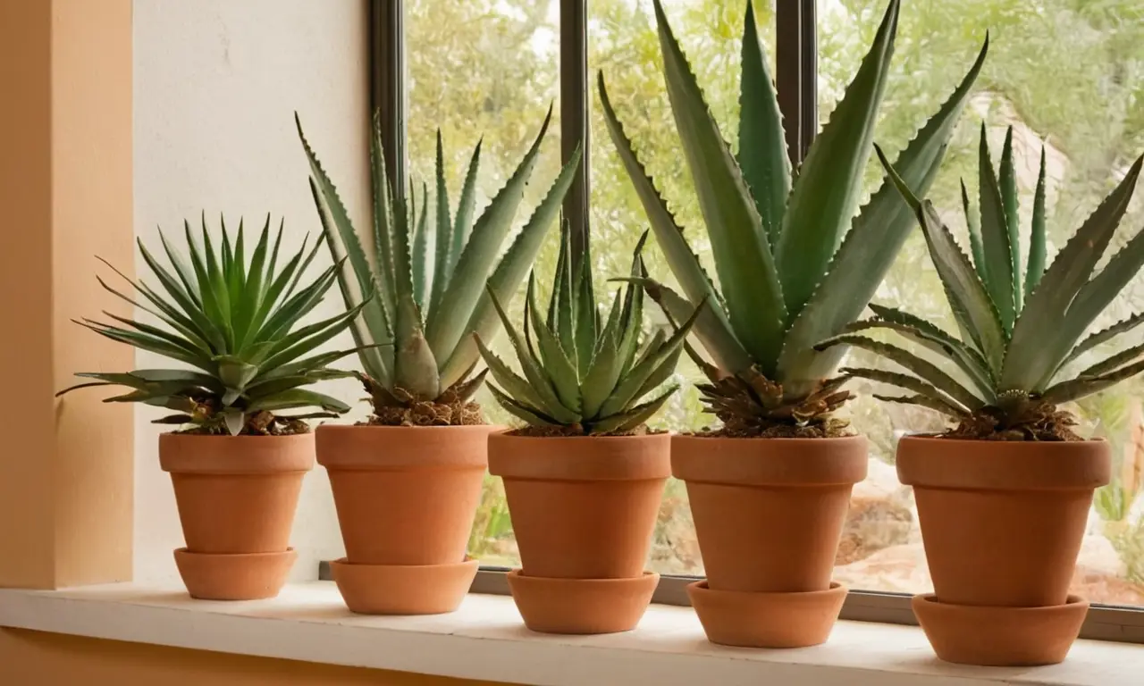 Aloe vera resalta en ambiente cálido y natural