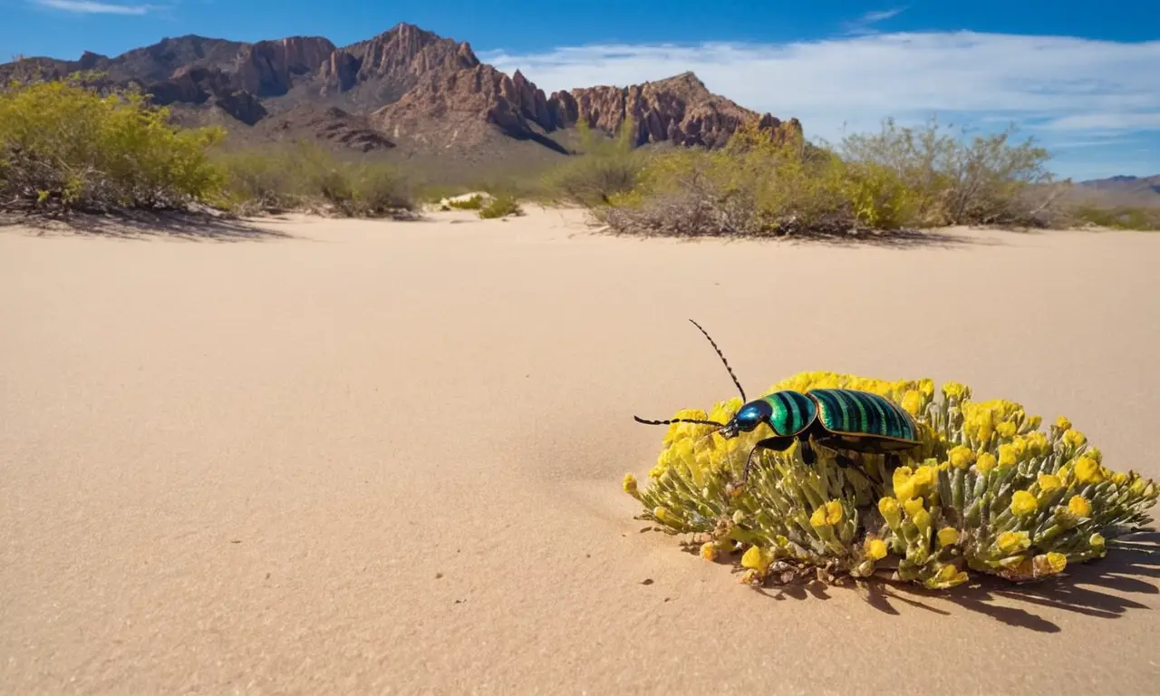 Desierto vibrante, vida luchando en adversidad
