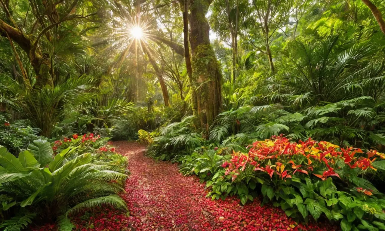 Bosque tropical vibrante y biodiverso