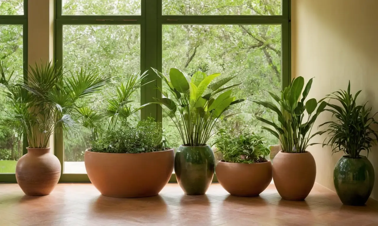 Plantas vibrantes crean un ambiente tranquilo
