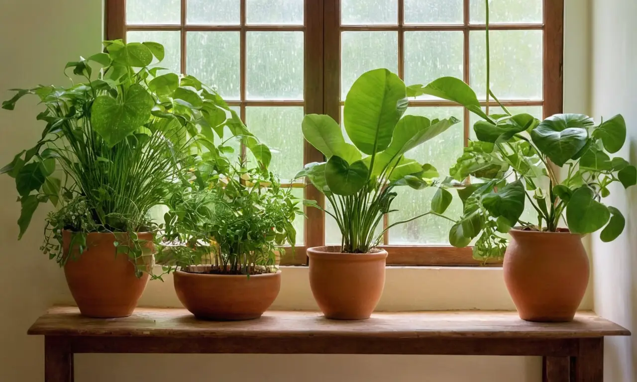 Ambiente acogedor con plantas y luz natural
