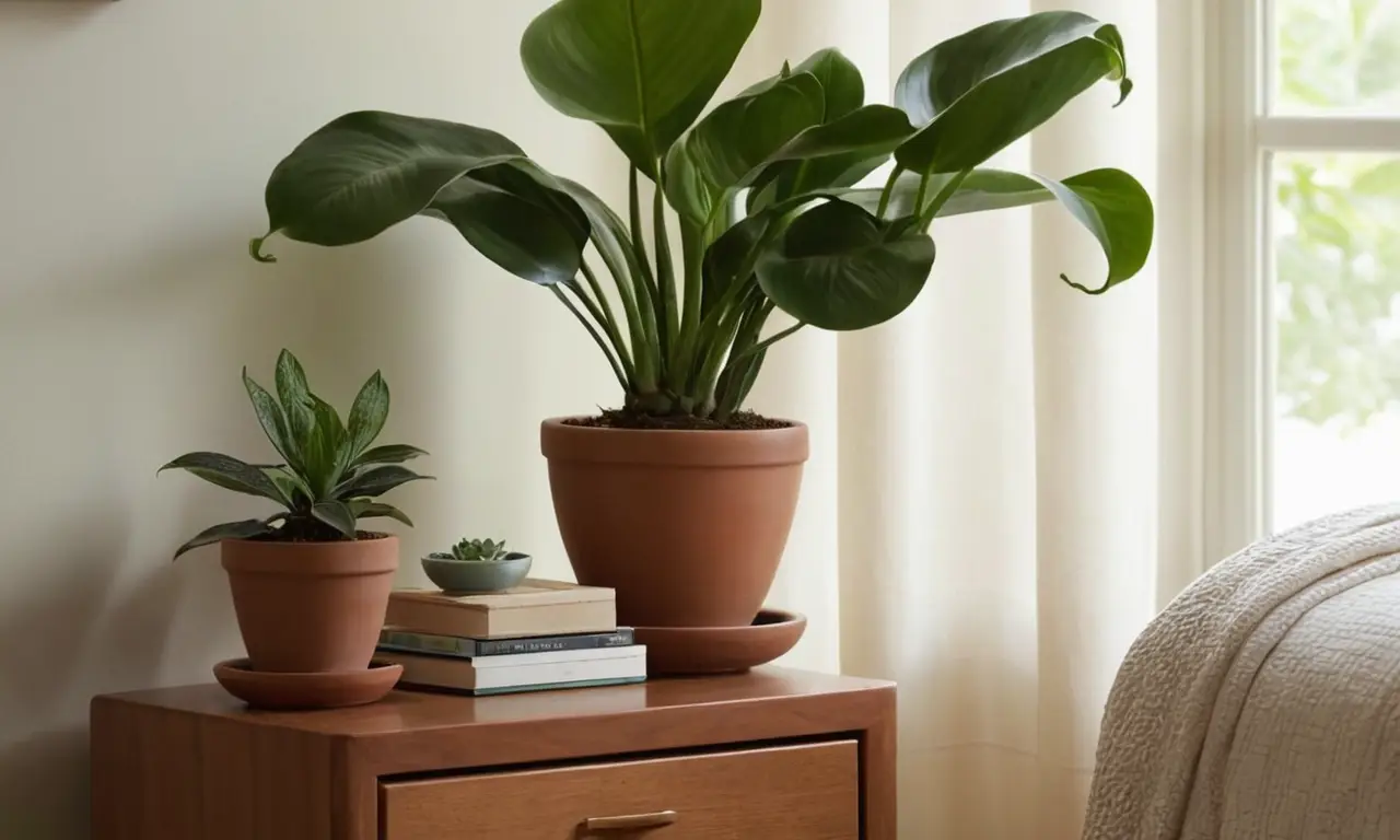 Luz suave y plantas crean un ambiente sereno
