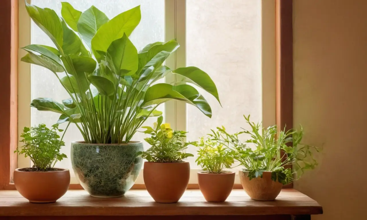 Ambiente acogedor con plantas y luz natural