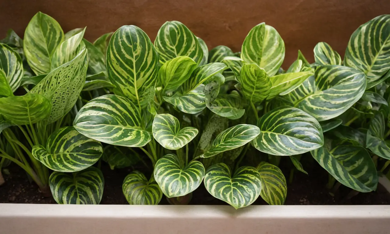 Hojas de Maranta crean ambiente sereno