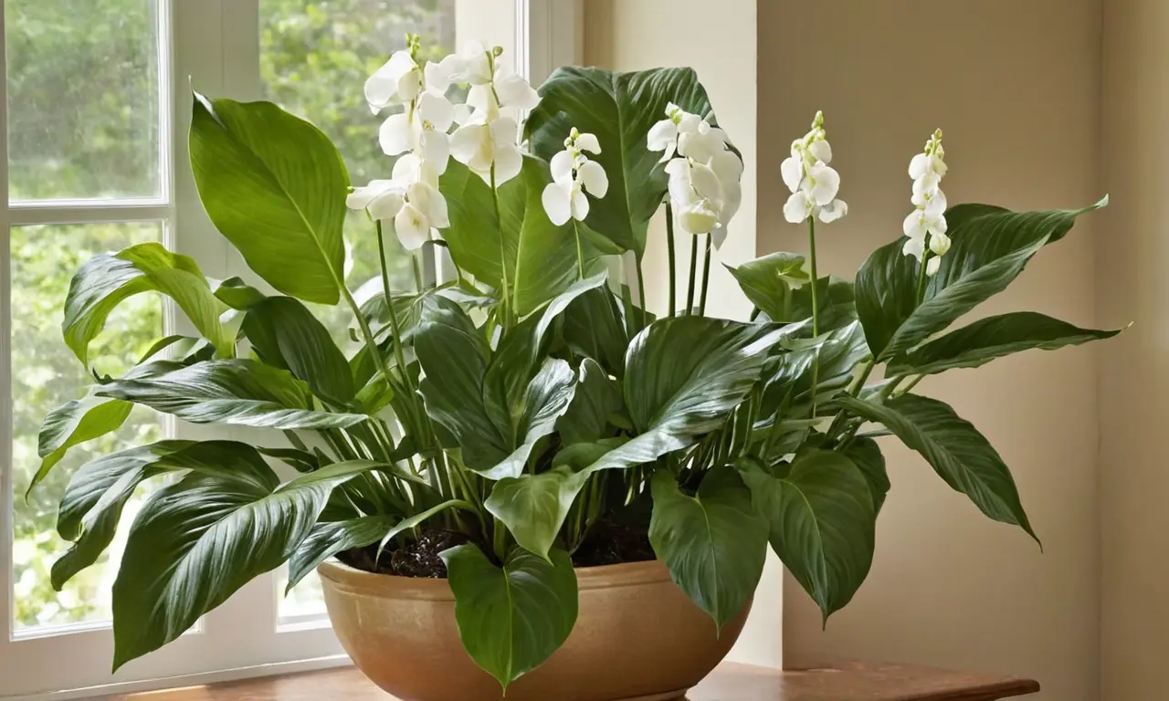 Plantas Spathiphyllum crean un ambiente sereno